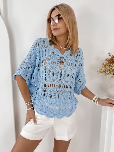 BLUZKA BASTIEN BŁĘKITNA