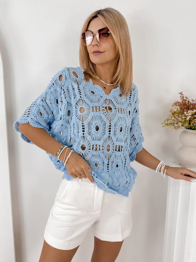 BLUZKA BASTIEN BŁĘKITNA