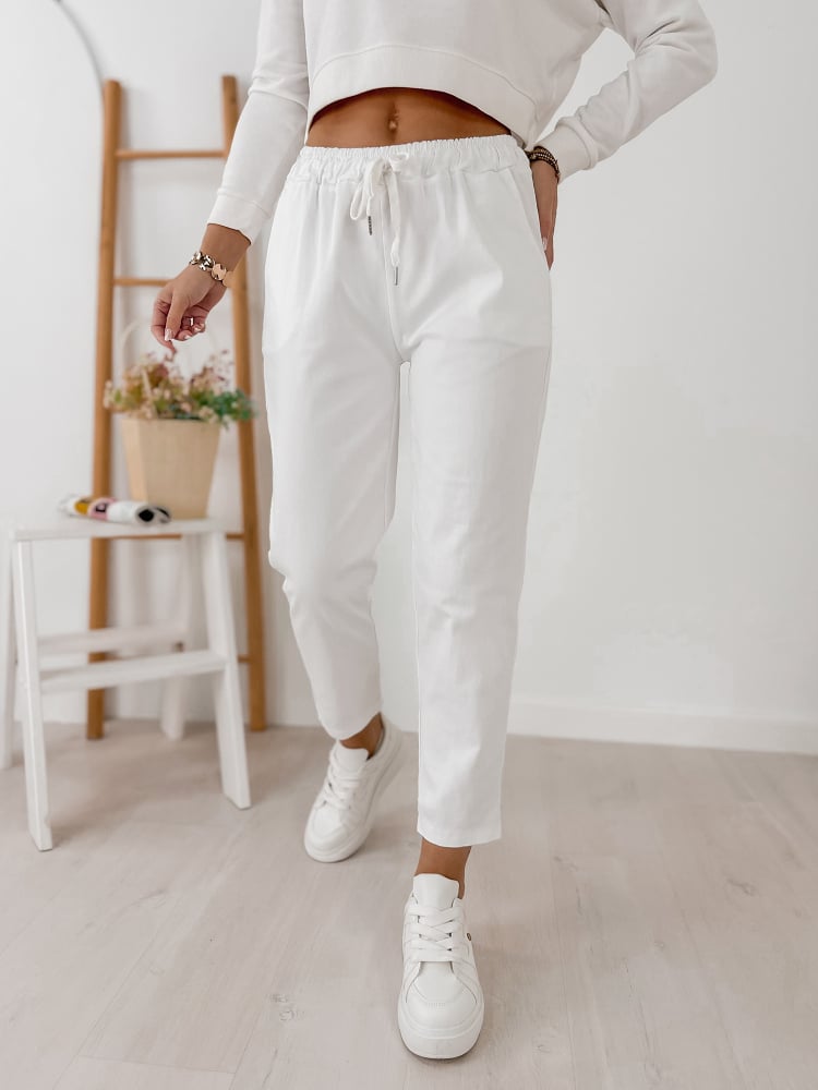 SPODNIE ARMANE BIAŁE