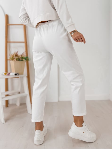 SPODNIE ARMANE BIAŁE
