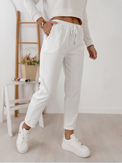 SPODNIE ARMANE BIAŁE