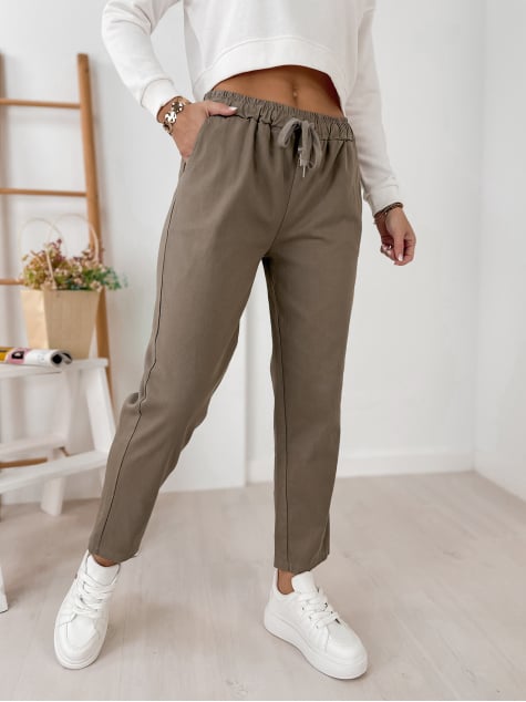 SPODNIE ARMANE CIEMNOBEŻOWE