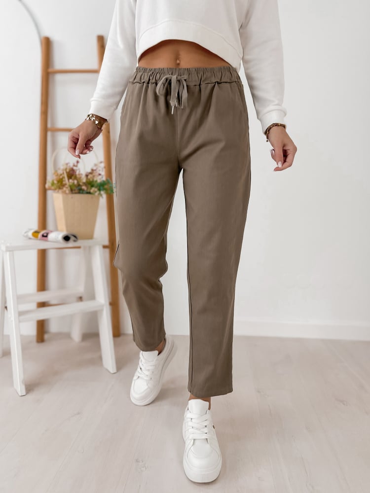 SPODNIE ARMANE CIEMNOBEŻOWE