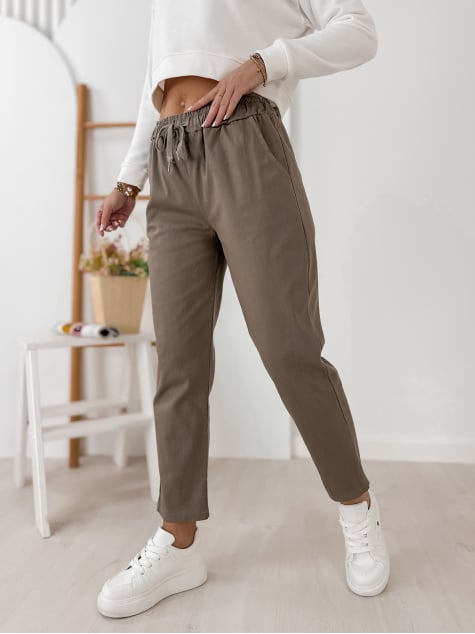 SPODNIE ARMANE CIEMNOBEŻOWE