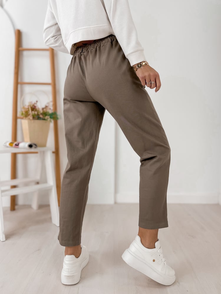 SPODNIE ARMANE CIEMNOBEŻOWE