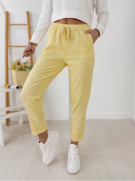 SPODNIE ARMANE ŻÓŁTE
