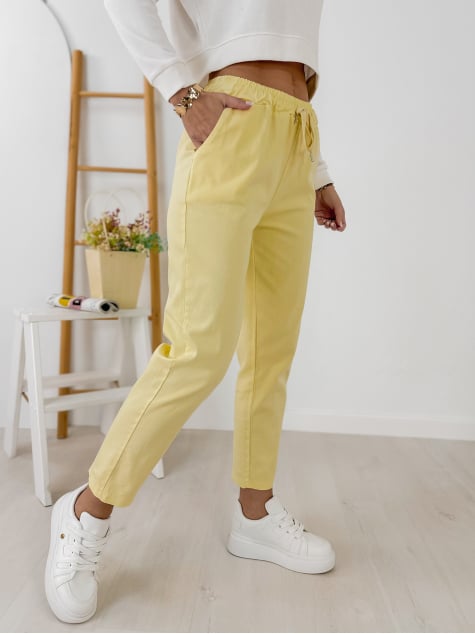 SPODNIE ARMANE ŻÓŁTE