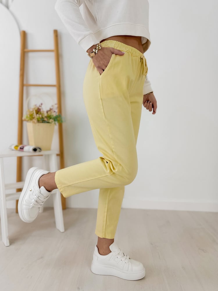 SPODNIE ARMANE ŻÓŁTE