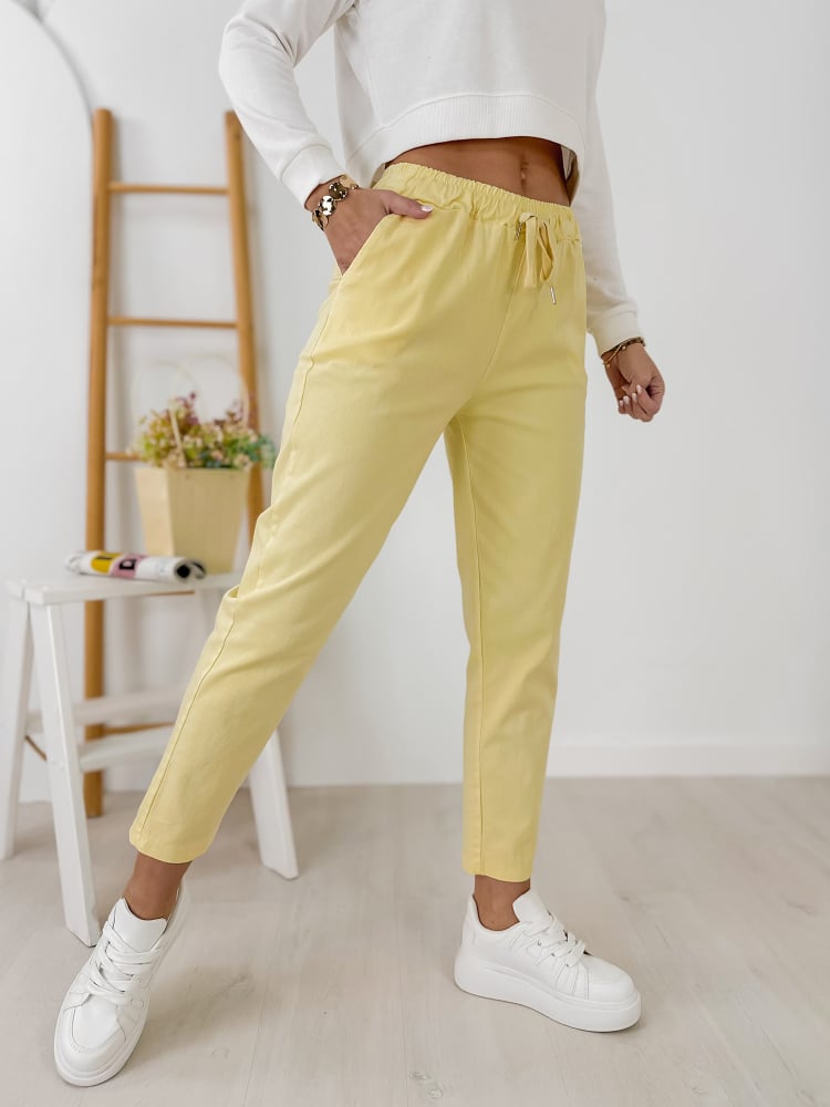 SPODNIE ARMANE ŻÓŁTE