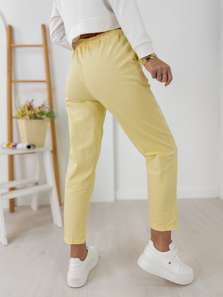 SPODNIE ARMANE ŻÓŁTE