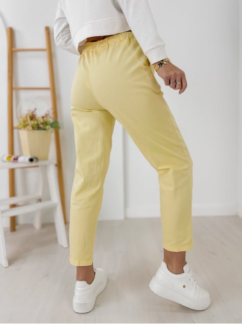 SPODNIE ARMANE ŻÓŁTE