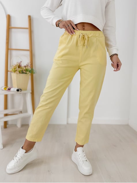 SPODNIE ARMANE ŻÓŁTE
