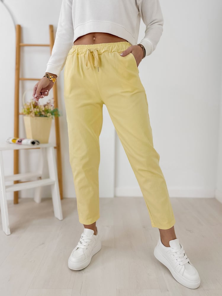 SPODNIE ARMANE ŻÓŁTE