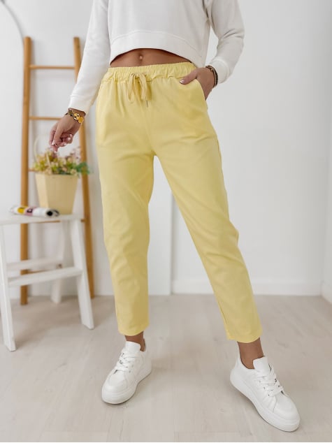 SPODNIE ARMANE ŻÓŁTE