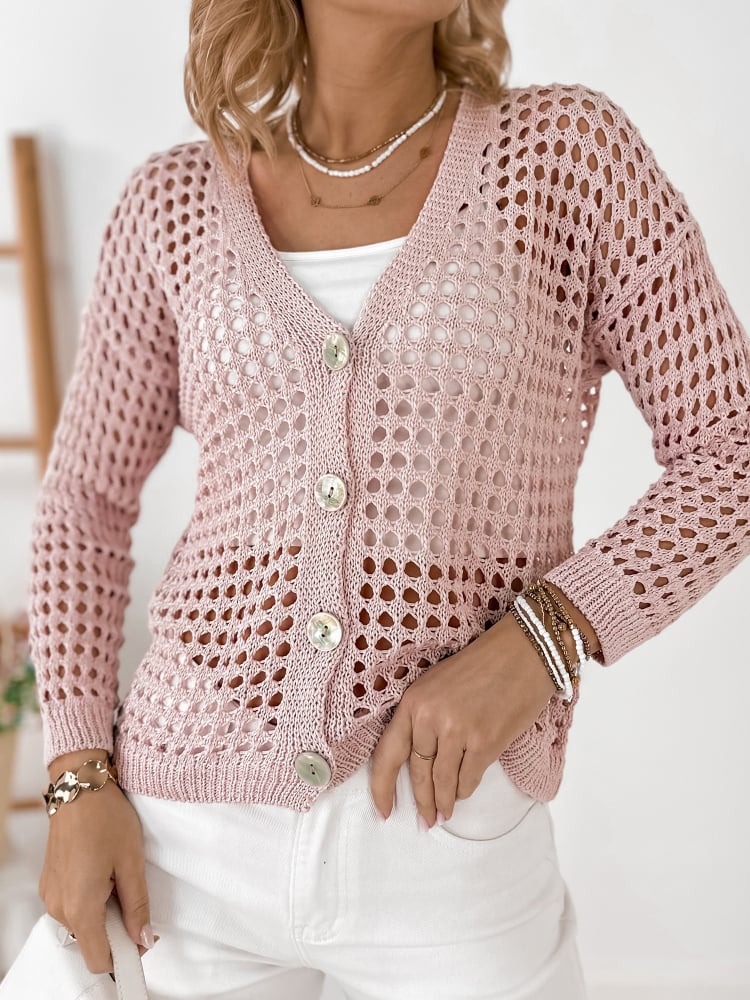 SWETER ENRIQUE PUDROWY RÓŻ