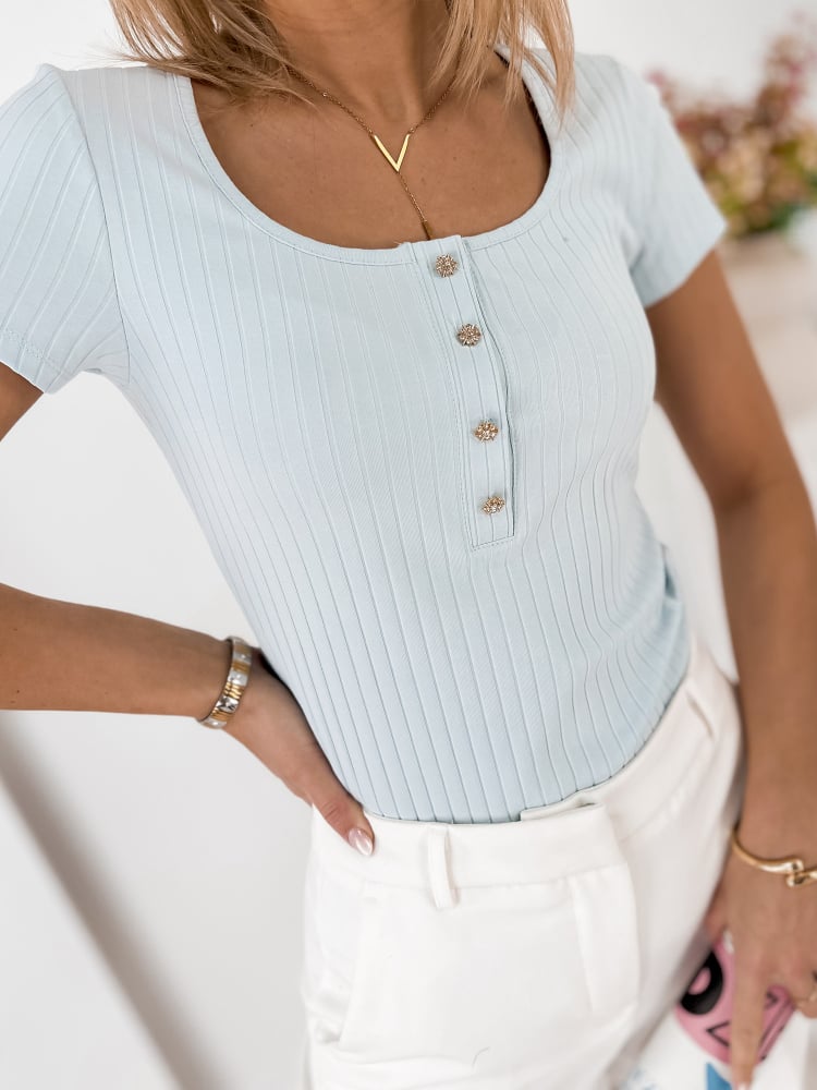 BLUZKA VALDES BŁĘKITNA