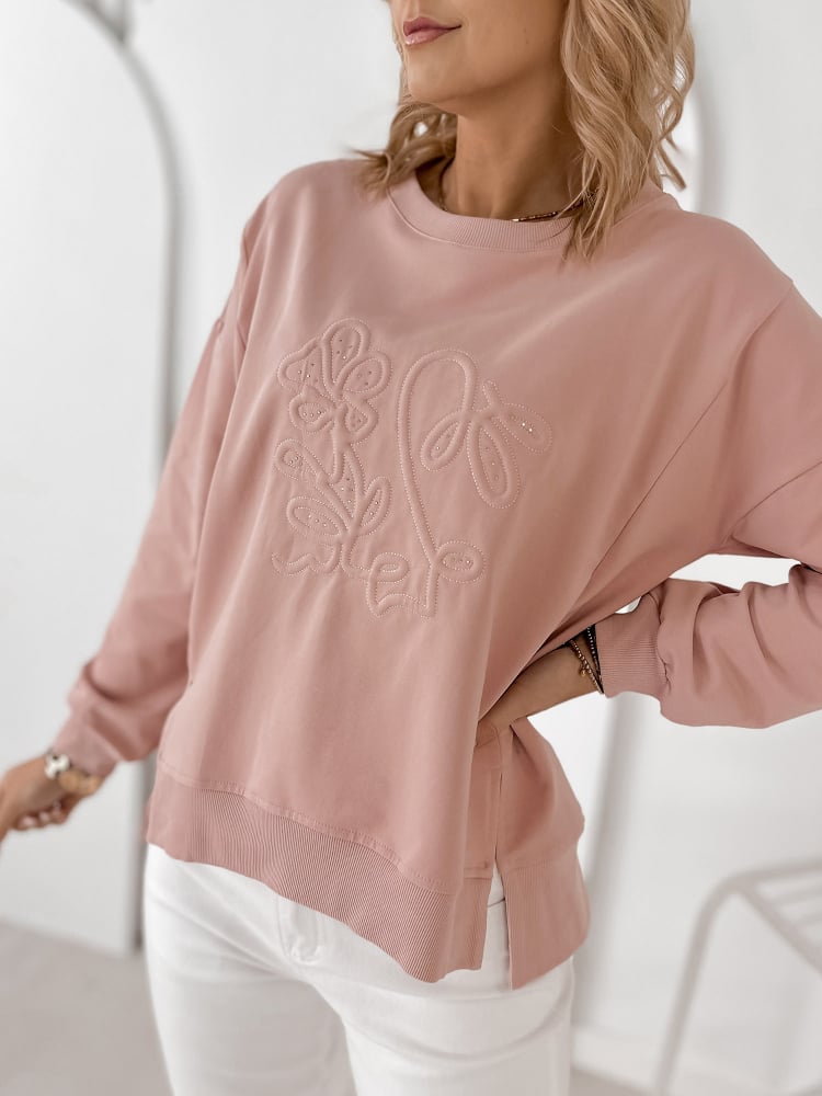 BLUZA TANCREDI PUDROWY RÓŻ