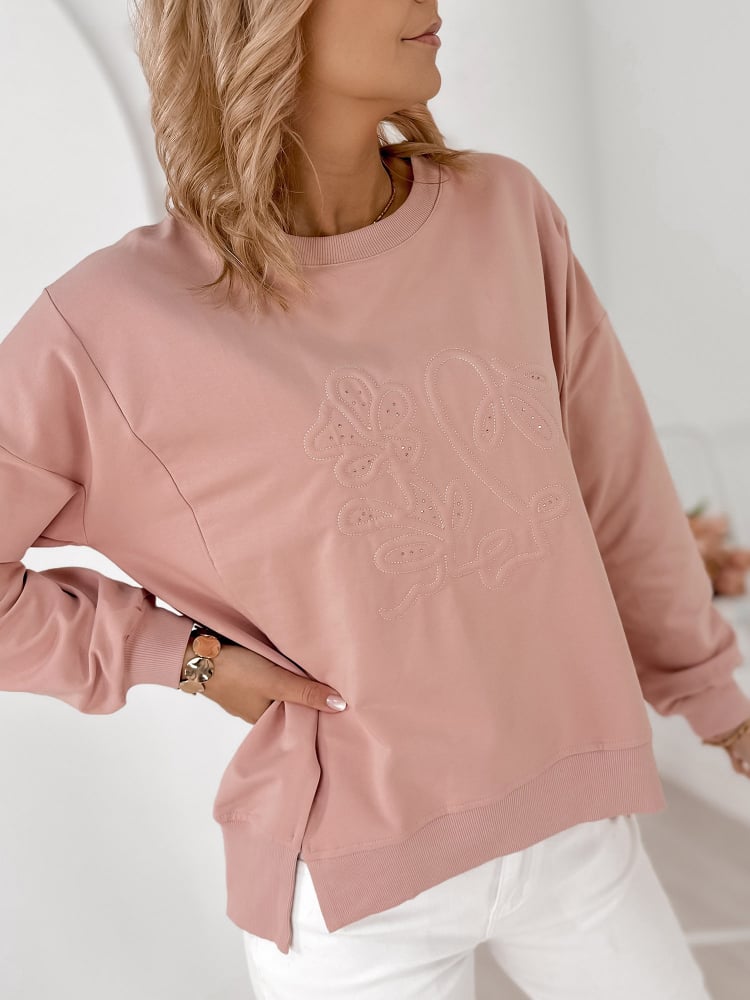 BLUZA TANCREDI PUDROWY RÓŻ