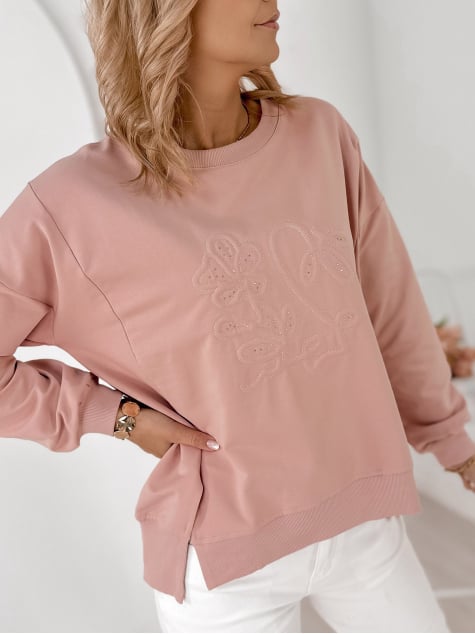 BLUZA TANCREDI PUDROWY RÓŻ