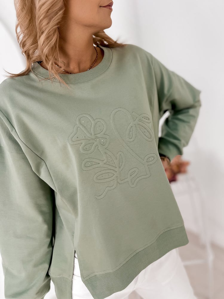 BLUZA TANCREDI PISTACJOWA