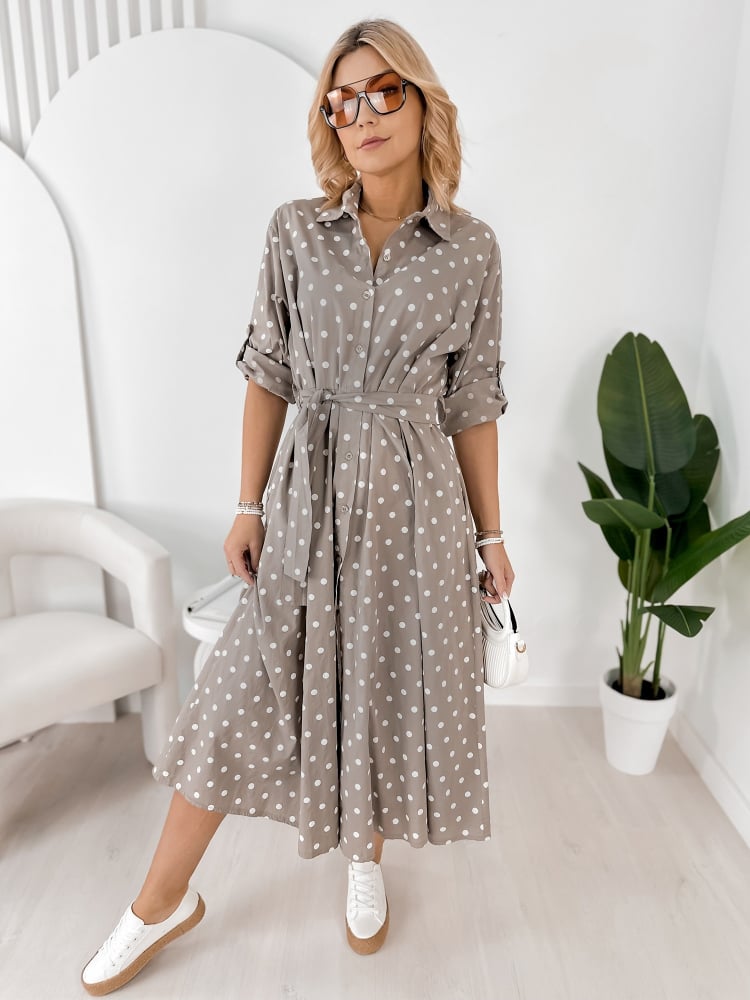 SUKIENKA ANTONIA CIEMNOBEŻOWA