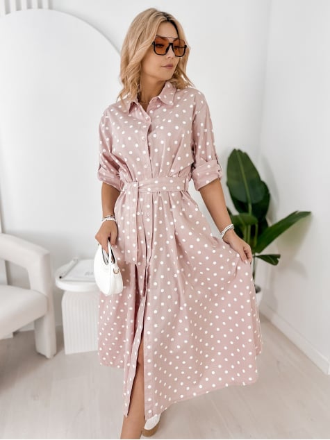 SUKIENKA ANTONIA PUDROWY RÓŻ