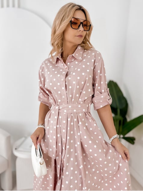 SUKIENKA ANTONIA PUDROWY RÓŻ