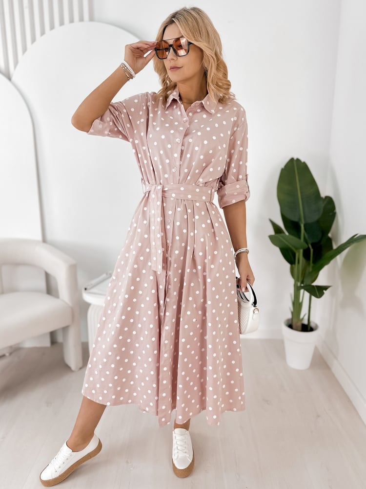 SUKIENKA ANTONIA PUDROWY RÓŻ