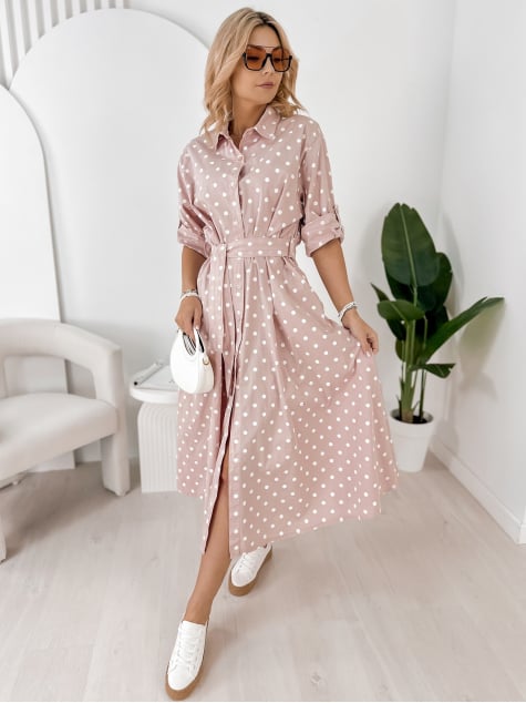 SUKIENKA ANTONIA PUDROWY RÓŻ