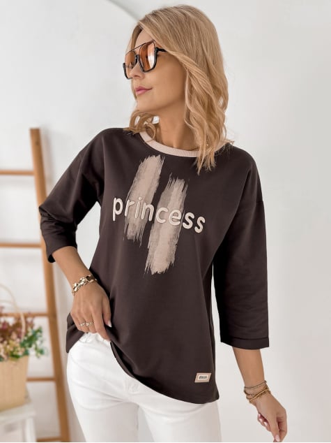 BLUZKA CAPELLA CIEMNOBRĄZOWA