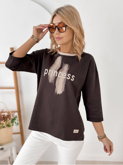 BLUZKA CAPELLA CIEMNOBRĄZOWA