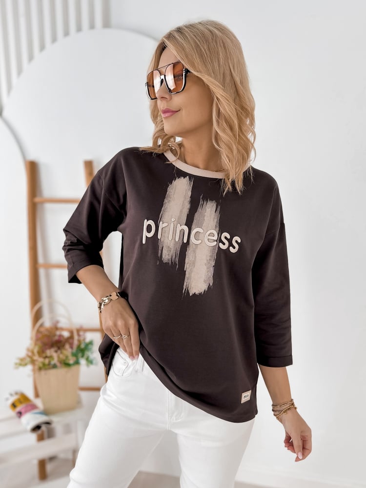 BLUZKA CAPELLA CIEMNOBRĄZOWA