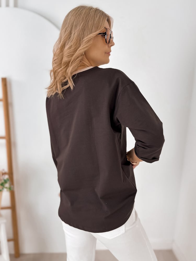 BLUZKA CAPELLA CIEMNOBRĄZOWA