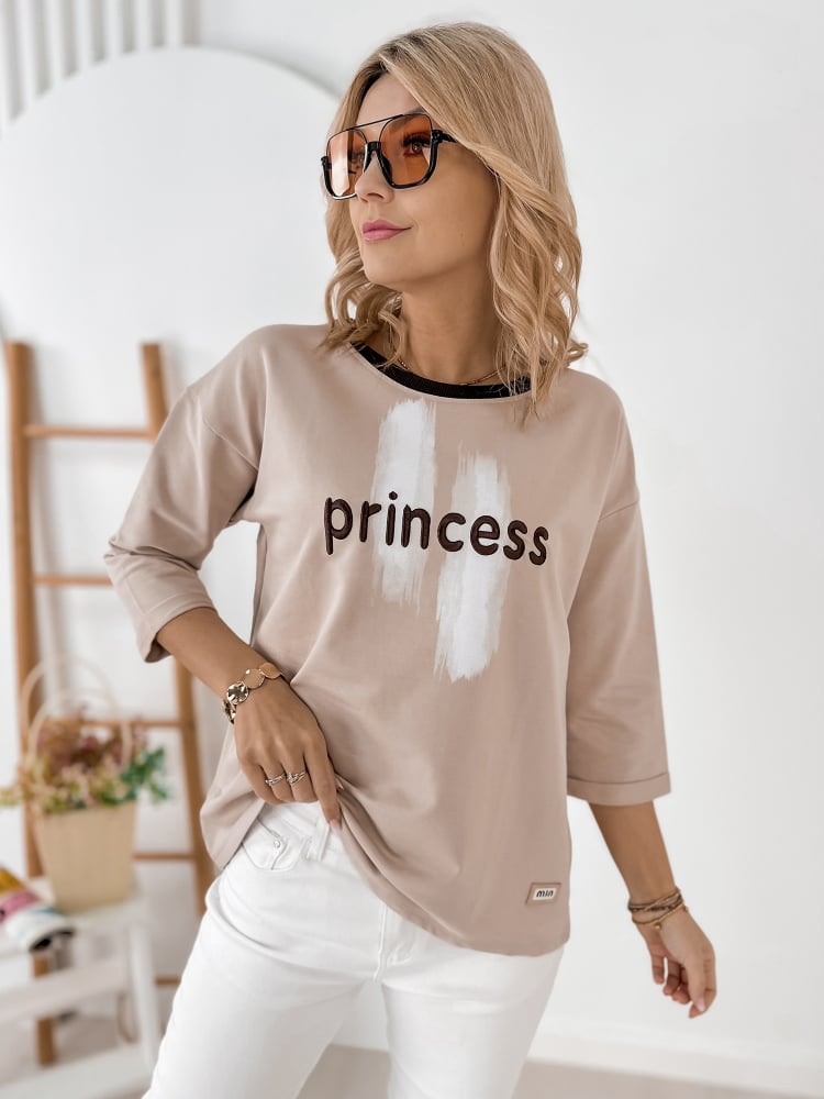 BLUZKA CAPELLA CIEMNOBEŻOWA