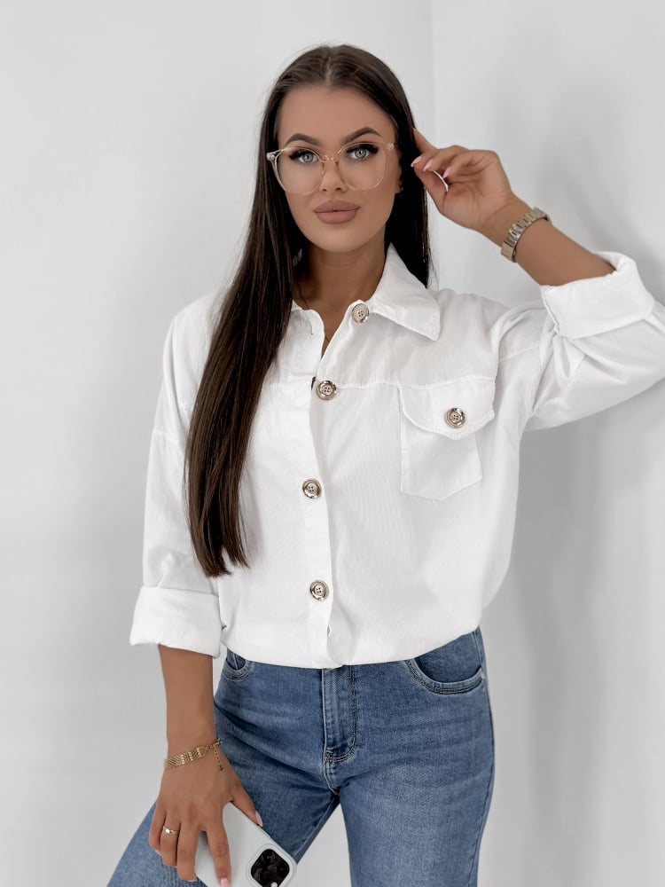 KURTKA SZTRUKSOWA GERALDINE BIAŁA