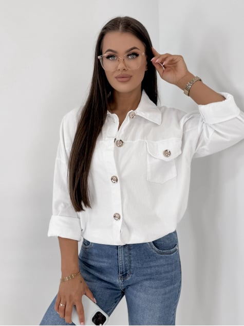 KURTKA SZTRUKSOWA GERALDINE BIAŁA