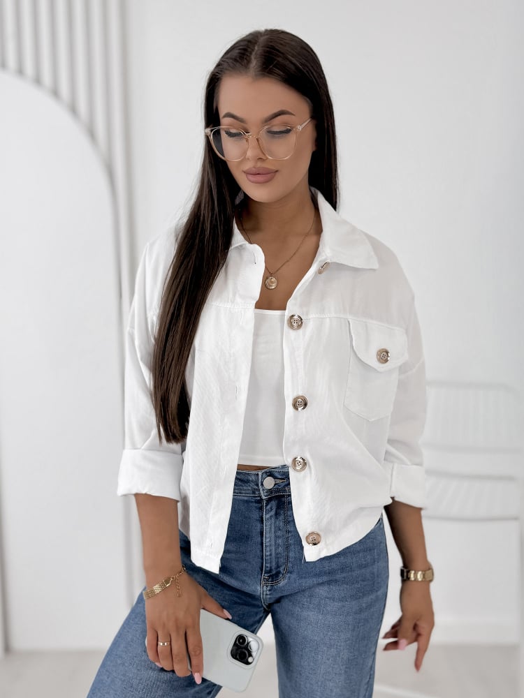 KURTKA SZTRUKSOWA GERALDINE BIAŁA