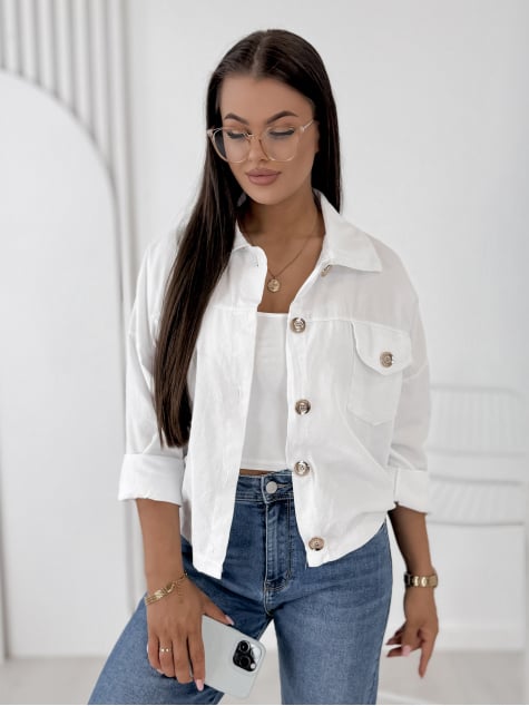 KURTKA SZTRUKSOWA GERALDINE BIAŁA