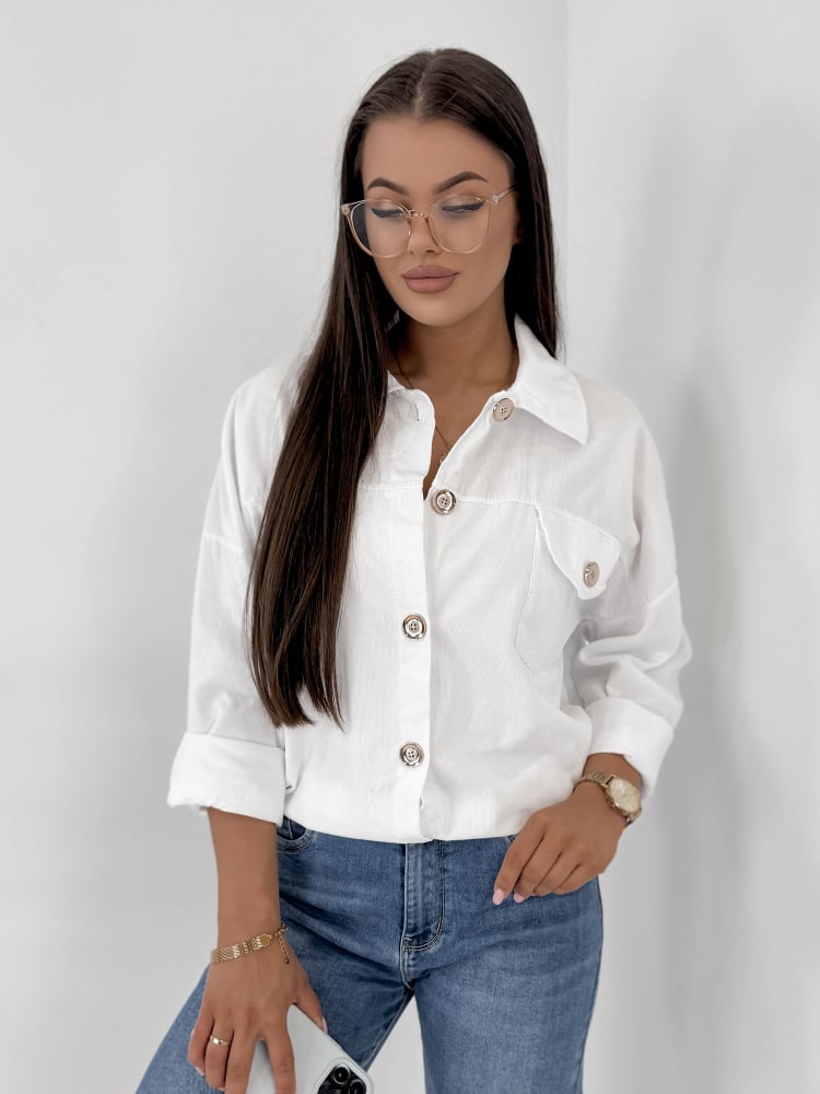 KURTKA SZTRUKSOWA GERALDINE BIAŁA