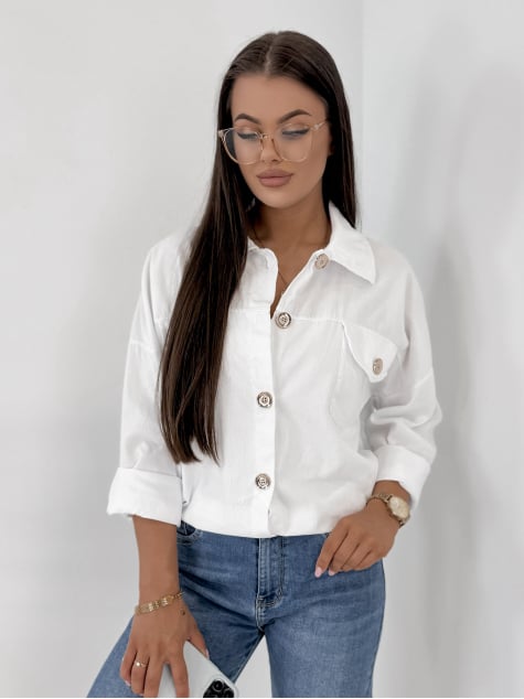 KURTKA SZTRUKSOWA GERALDINE BIAŁA