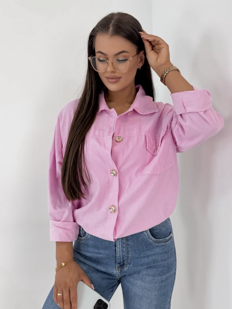 KURTKA SZTRUKSOWA GERALDINE JASNORÓŻOWA