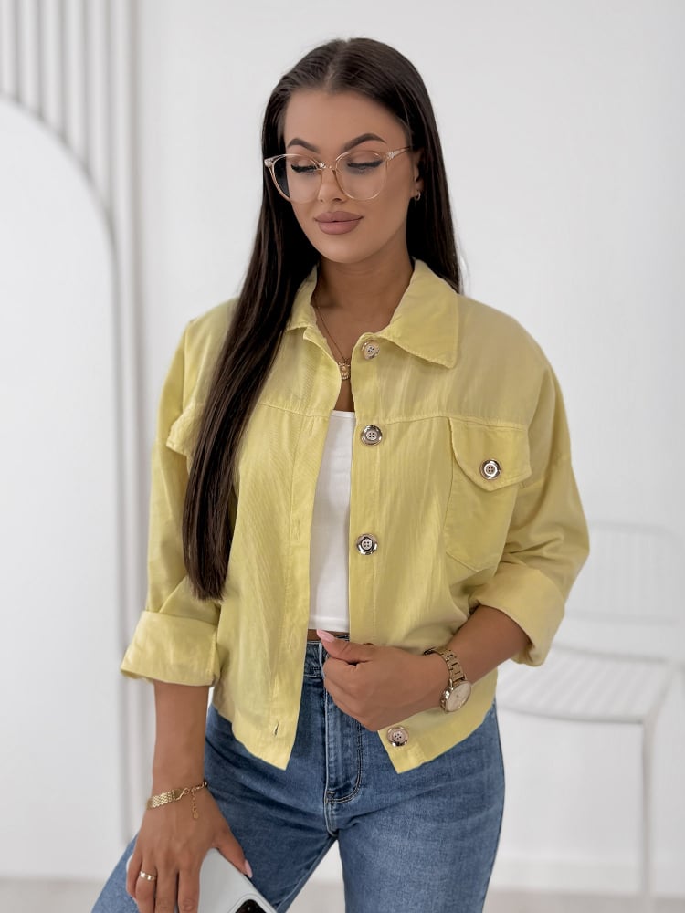 KURTKA SZTRUKSOWA GERALDINE ŻÓŁTA