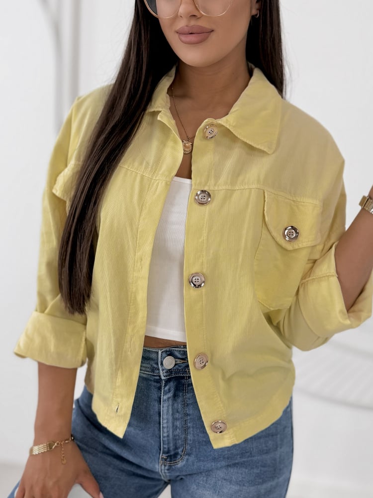 KURTKA SZTRUKSOWA GERALDINE ŻÓŁTA