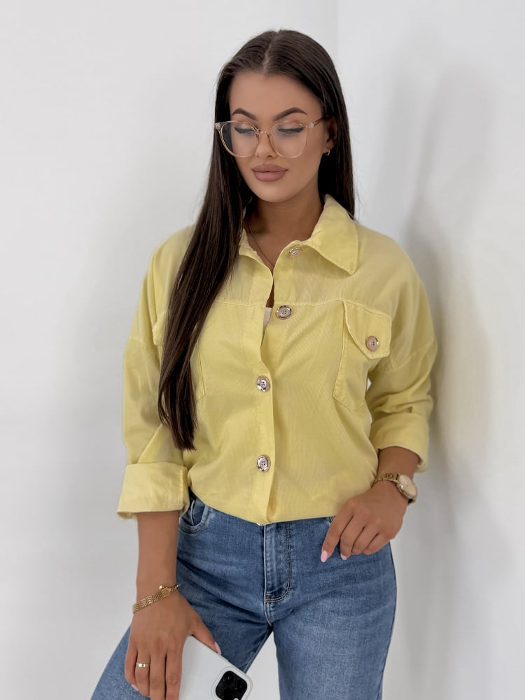 KURTKA SZTRUKSOWA GERALDINE ŻÓŁTA