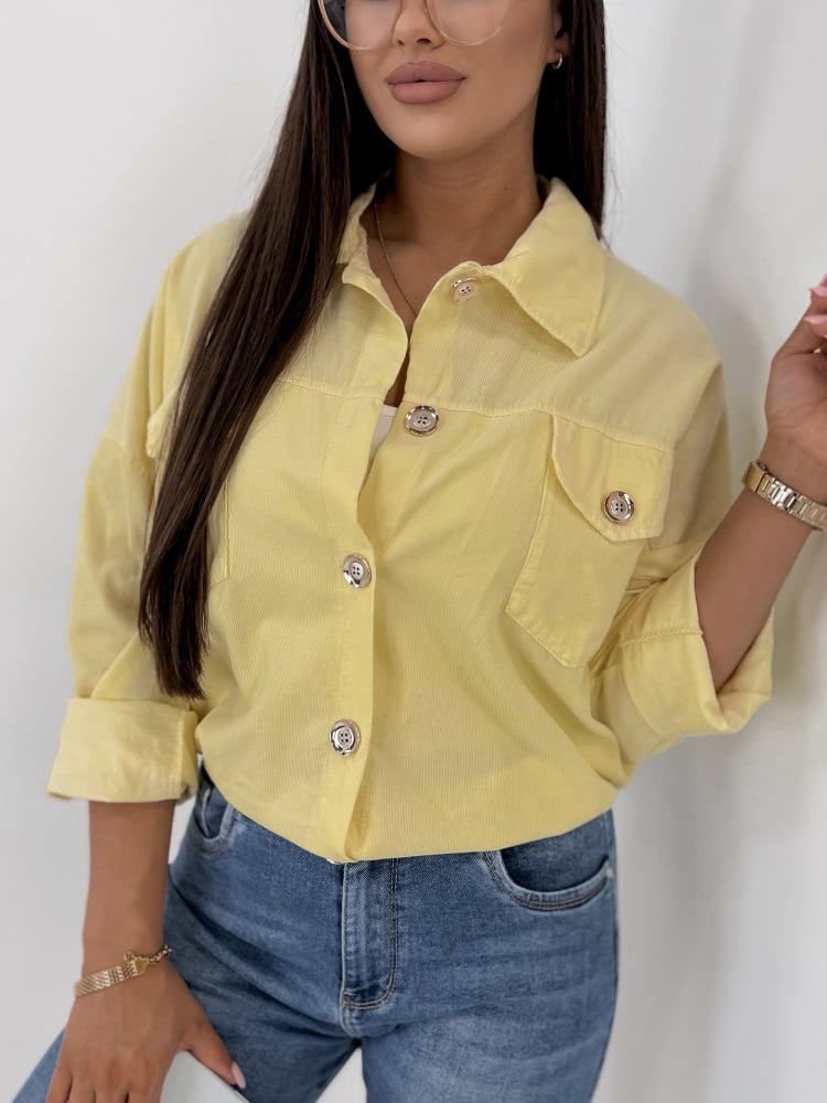 KURTKA SZTRUKSOWA GERALDINE ŻÓŁTA