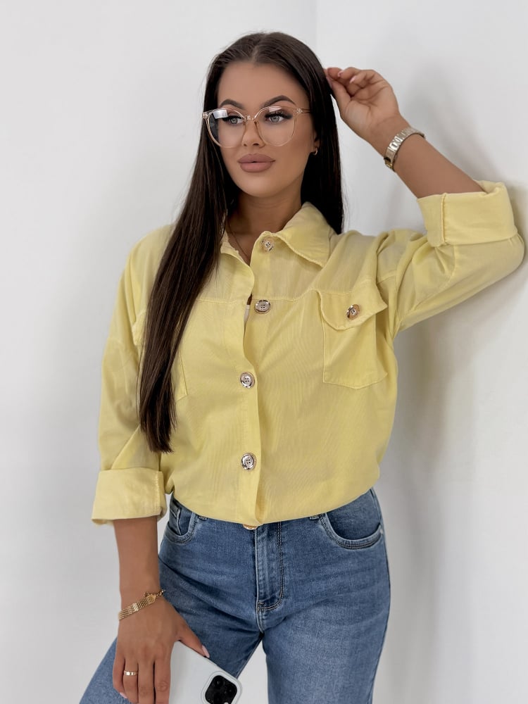 KURTKA SZTRUKSOWA GERALDINE ŻÓŁTA