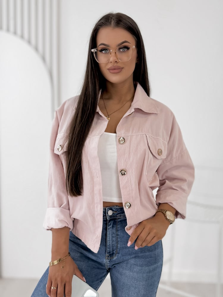 KURTKA SZTRUKSOWA GERALDINE PUDROWY RÓŻ