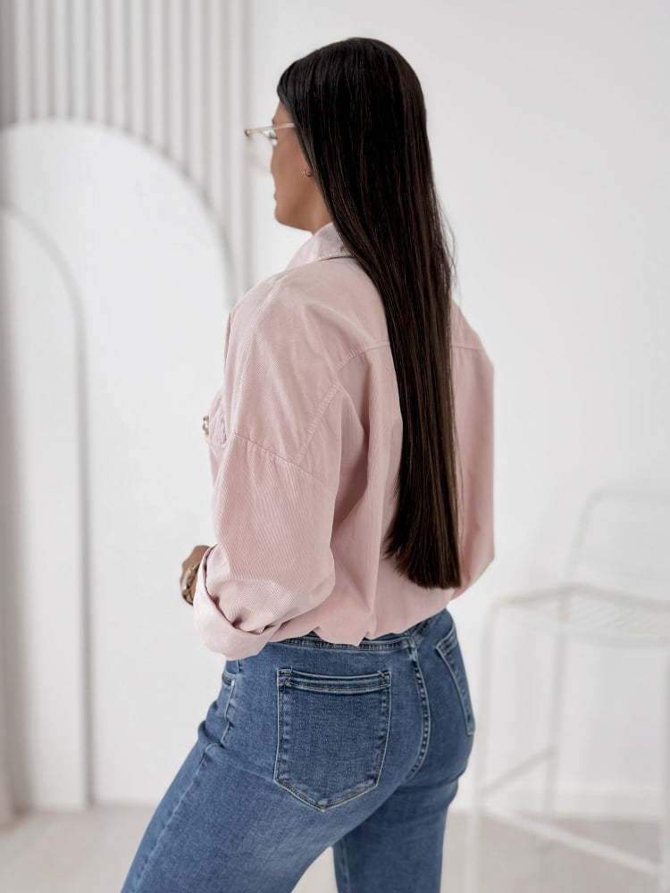 KURTKA SZTRUKSOWA GERALDINE PUDROWY RÓŻ