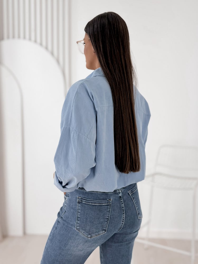 KURTKA SZTRUKSOWA GERALDINE BŁĘKITNA