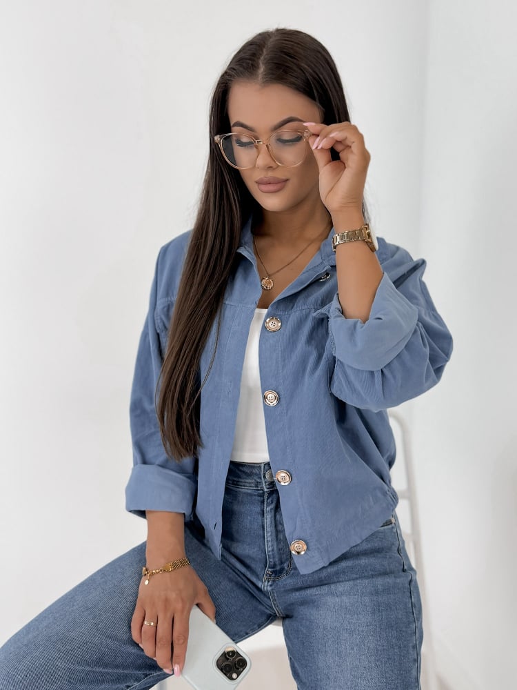 KURTKA SZTRUKSOWA GERALDINE NIEBIESKA